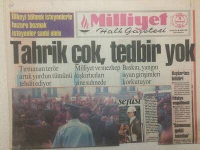 Milliyet Gazetesi 4 Temmuz 1993 - 16 Şehit Daha GZ51502 - 1