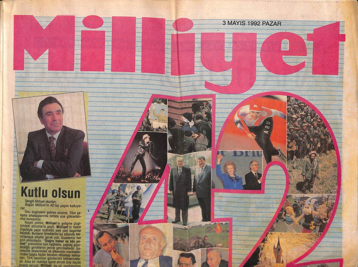 Milliyet Gazetesi 42. Yıl Eki 3 Mayıs 1992 - Milliyet Son 20 Yılın En İyisi GZ149228 - 1