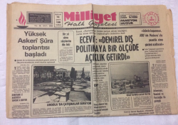Milliyet Gazetesi 5 Ağustos 1975 - Yüksek Askeri Şura Toplantısı Başladı - GZ15646 - 2