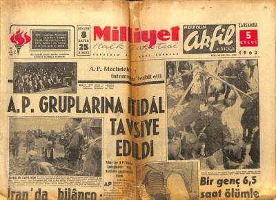 Milliyet Gazetesi - 5 Eylül 1962 - İranda Bilanço Ölü-Yaralı 20 Bin GZ99337 - 1