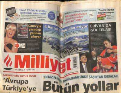 Milliyet Gazetesi 5 Eylül 2008 - Sezen Aksu , Çok Sevdiği Köpeği Canonun Ölümünün Ardından , Onunla Hatıralarının Olduğu Ortamları Terk Ediyor GZ94649 - 1