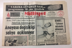 Milliyet Gazetesi 5 Haziran 1971 - Anayasa Değişikliği Salıya Açıklanıyor - GZ15547 - 1