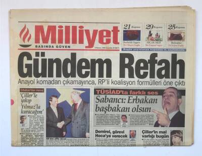 Milliyet Gazetesi 5 Haziran 1996 - Sabancı Erbakan Başbakan Olsun GZ8756 - 1