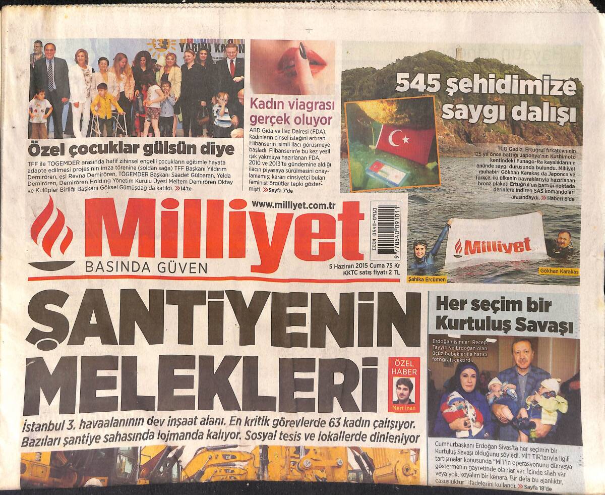 Milliyet Gazetesi 5 Haziran 2015 - Muslera Kendini Yüzde Yüz Galatasaray'a Adamış - Milletvekili Adayları Ya Serbest Ya Emekli GZ154885 - 1