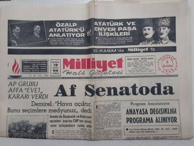 Milliyet Gazetesi - 5 Kasım 1969 - Af Senatoda GZ112311 - 1