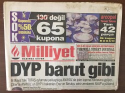 Milliyet Gazetesi 5 Mayıs 1996 - Büyük Maç İçin Tek Dilek Dostluk Kazansın GZ6951 - 1