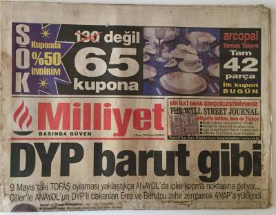 Milliyet Gazetesi 5 Mayıs 1996 - DYP Barut Gibi , Bedri Rahminin Paris Dönemi GZ16211 - 1