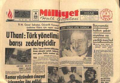 Milliyet Gazetesi 5 Ocak 1968 - Takma Kalpli Adamın Sıhhi Durumu İyi GZ59427 - 1