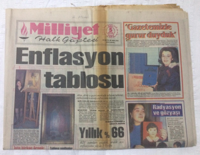 Milliyet Gazetesi 5 Ocak 1993 - Enflasyon Tablosu - GZ15704 - 2