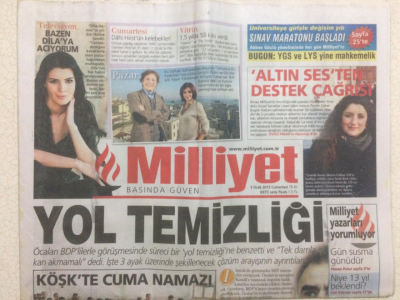 Milliyet Gazetesi 5 Ocak 2013 - Yol Temizliği, Türk Esir İddiası TBMMye Taşındı GZ29040 - 1