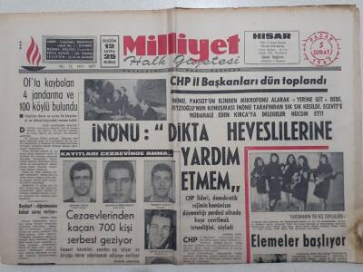 Milliyet Gazetesi - 5 Şubat 1967 - İnönü Dikta Heveslilerine Yardım Etmem GZ112132 - 1