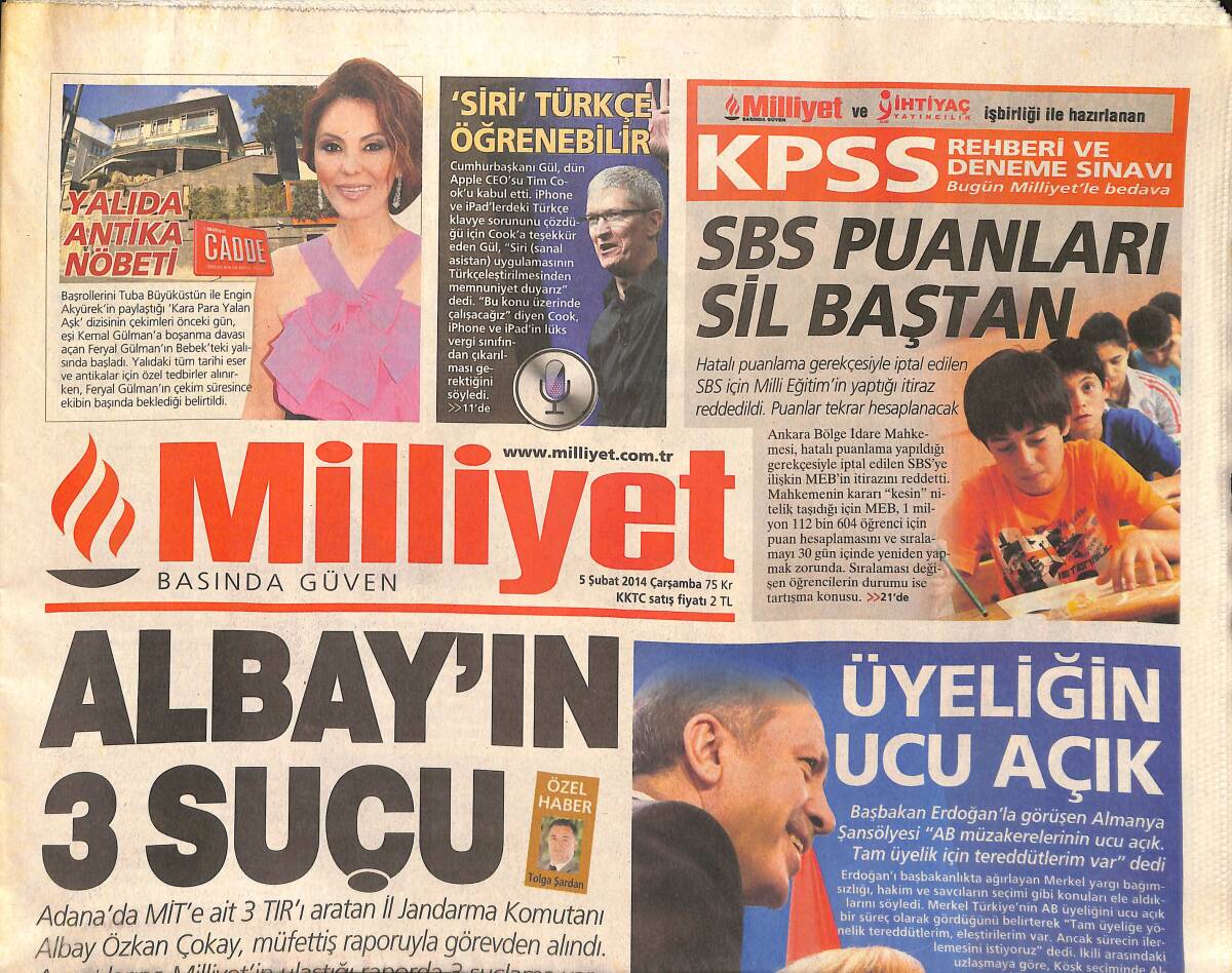 Milliyet Gazetesi 5 Şubat 2014 - Devlet Bahçeli: Açık Havada Geziyoruz! - Leonardo Di Caprio'nun Kabusu Sona Erdi! GZ136926 - 1