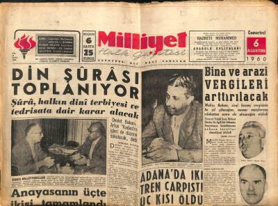 Milliyet Gazetesi - 6 Ağustos 1960 - Din Şurası Toplanıyor GZ110913 - 1