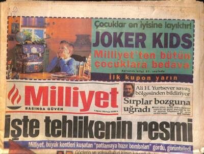 Milliyet Gazetesi 6 Ağustos 1995 - Başkent Tarihi Bir Mitinge Sahne Oldu... 100 Bin İşçi Hükümeti Protesto Etti GZ84759 - 1