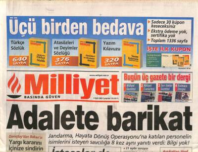 Milliyet Gazetesi 6 Eylül 2003 - Ankaradan , ABDye Zebarinin Yaptığı Türde Çıkışlar Asker Göndermeyi Etkiler GZ84871 - 1
