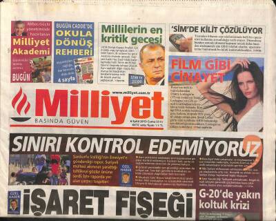 Milliyet Gazetesi 6 Eylül 2013 - Obamaya Özel Operasyon İzni GZ116592 - 1
