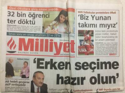 Milliyet Gazetesi 6 Haziran 2005 - Mehmet Ağar,Erken Seçime Hazır Olun GZ29864 - 1