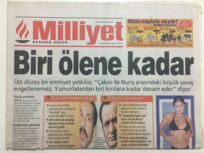 Milliyet Gazetesi 6 Kasım 2000 - Biri Ölene Kadar, Deniz Akkayaya Sille Tokat Dayak GZ24851 - 1