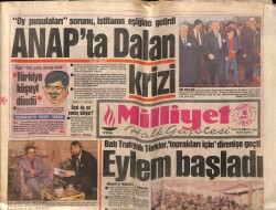 Milliyet Gazetesi 6 Mart 1989 - ANAPta Bedrettin Dalan Krizi GZ61607 - 2