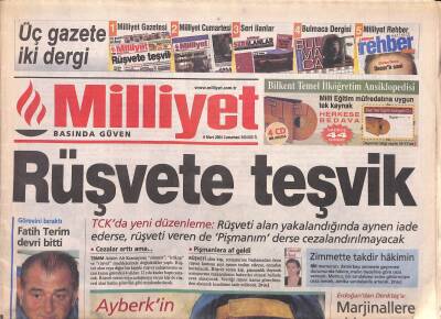 Milliyet Gazetesi 6 Mart 2004 - Lionel Richie 395 Milyar Lira Nafaka Verecek - Fatih Terim Görevini Bıraktı GZ119383 - 1