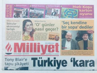 Milliyet Gazetesi 6 Mart 2005 - Türkiye Kara Para Cenneti GZ42361 - 1