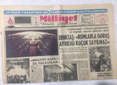 Milliyet Gazetesi 6 Mayıs 1975 - Denktaş Rumlarla Görüş Ayrılığı Küçük Sayılmaz - GZ17557 - 2