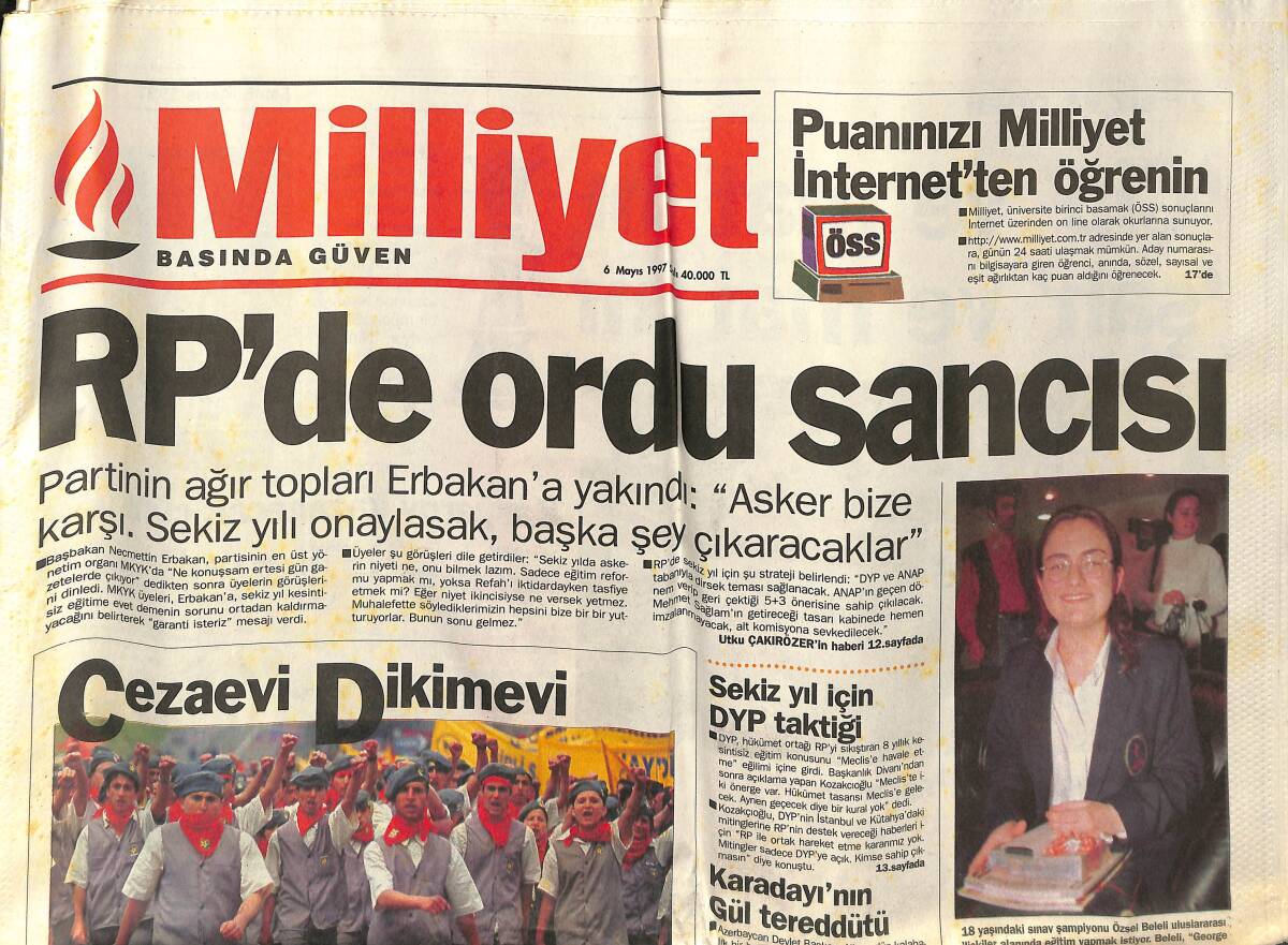 Milliyet Gazetesi 6 Mayıs 1997 - Anadolu da BİMAŞ Dedi - Washington GAP'ı İstedi GZ152989 - 1