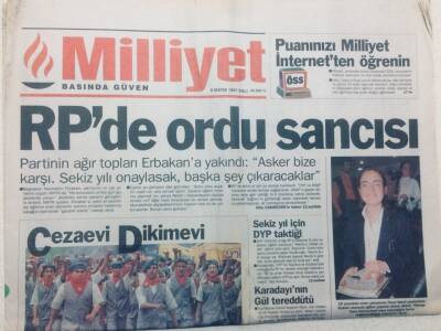 Milliyet Gazetesi 6 Mayıs 1997 - RPde Ordu Sancısı GZ46990 - 1