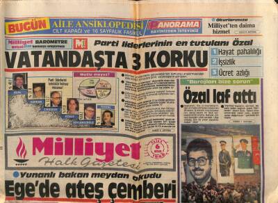 Milliyet Gazetesi - 6 Nisan 1986 - Yunan Meydan Okudu,Egede Ateş Çemberi GZ110839 - 1
