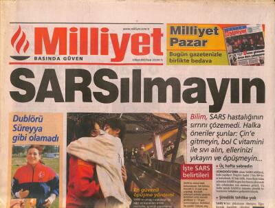 Milliyet Gazetesi 6 Nisan 2003 - Amerikan Askeri Bağdata Girdi . Sokaklarda Tank Savaşı Yaşanıyor GZ91986 - 1