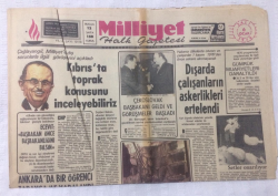 Milliyet Gazetesi 6 Ocak 1976 - Kıbrısta Toprak Konusunu İnceleyebiliriz - GZ17539 - 2
