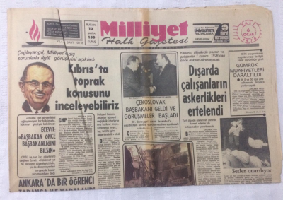 Milliyet Gazetesi 6 Ocak 1976 - Kıbrısta Toprak Konusunu İnceleyebiliriz - GZ17539 - 1