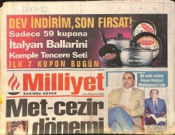 Milliyet Gazetesi 6 Ocak 1996 - Rüştü'nün Rüyası - Çiller'e Göre Ekonomi İyi GZ3206 - Gökçekoleksiyon