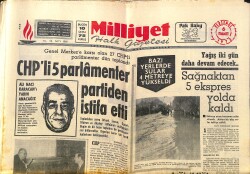 Milliyet Gazetesi 6 Temmuz 1972 - Türkan Şoray'ın Boynu Alçıda - CHP'li 5 Parlamenter Partiden İstifa Etti GZ140224 - 1