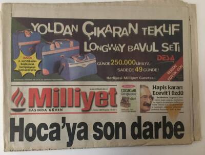 Milliyet Gazetesi 6 Temmuz 2000 - Büyük Sanatçı Kemal Sunal , Binlerce İnsanın Döktüğü Gözyaşıyla Toprağa Verildi GZ13545 - 2