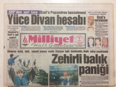 Milliyet Gazetesi 7 Ekim 1989 - Zehirli Balık Paniği GZ51644 - 1