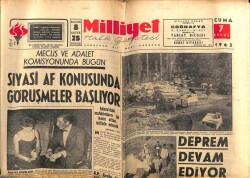 Milliyet Gazetesi 7 Eylül 1962 - Siyasi Af Konusunda Görüşmeler Başlıyor,Bir Jetimiz Düştü Pilotlar Kurtuldu GZ58748 - 1