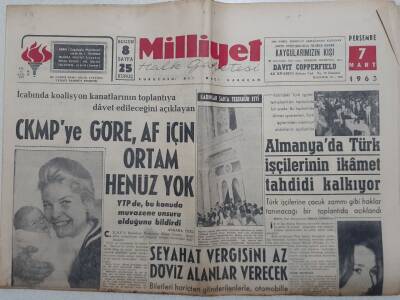 Milliyet Gazetesi - 7 Mart 1963 - CKMPye Göre Af İçin Ortam Henüz Yok GZ112290 - 1