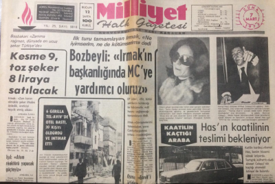 Milliyet Gazetesi 7 Mart 1975 - Türkeş, Ecevitten Önce Almanyada - GZ12625 - 2