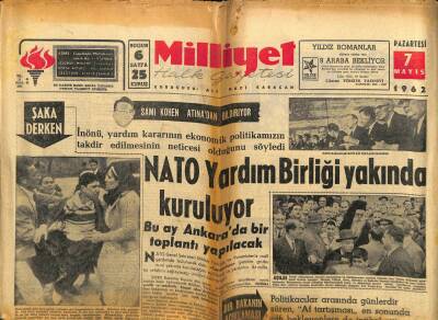 Milliyet Gazetesi - 7 Mayıs 1962 - NATO Yardım Birliği Kuruluyor GZ110779 - 1