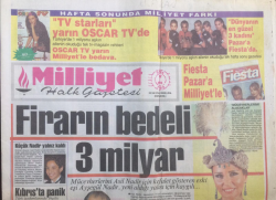 Milliyet Gazetesi 7 Mayıs 1993 - Firarın Bedeli Üç Milyar - GZ12735 - 2