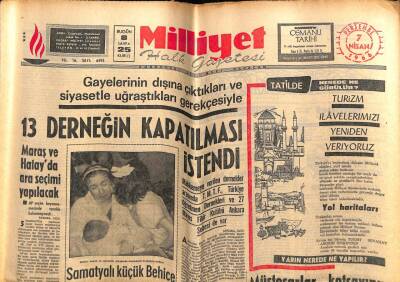 Milliyet Gazetesi 7 Nisan 1966 - 13 Derneğin Kapatılması İstendi GZ59754 - 1