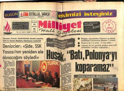 Milliyet Gazetesi 7 Nisan 1981 - Husak Batı Polonyayı Koparamaz GZ59699 - 1