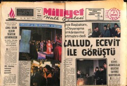 Milliyet Gazetesi 7 Ocak 1975 - Callut Ecevit İle Görüştü GZ103565 - 1