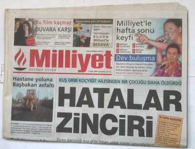 Milliyet Gazetesi 7 Ocak 2006 - Hastane Yoluna Başbakan Asfaltı GZ8127 - 1