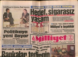 Milliyet Gazetesi 7 Şubat 1988 - Bankalar Tedirgin, Hedef Sigarasız Yaşam GZ66578 - 1