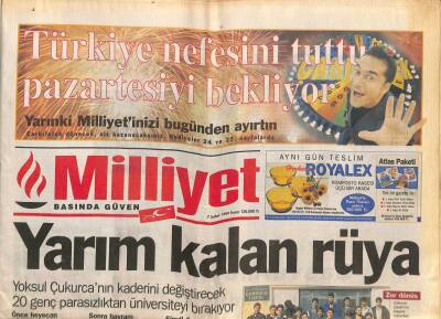 Milliyet Gazetesi 7 Şubat 1999 - Sony Ericsson Başkanı Türkiye Cepte Sıçradı GZ113490 - 1