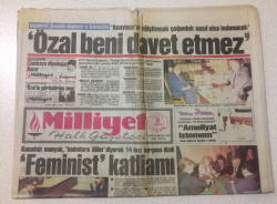 Milliyet Gazetesi 8 Aralık 1989 - Feminist Katliamı - GZ15582 - 1