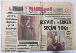Milliyet Gazetesi 8 Eylül 1974 - Keban Barajı Yarın Açılıyor - GZ17081 - 2