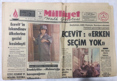 Milliyet Gazetesi 8 Eylül 1974 - Keban Barajı Yarın Açılıyor - GZ17081 - 2